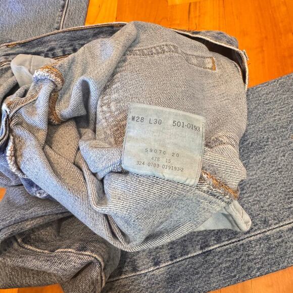 Vintage Levi's 501 " Chrome Hearts " patchwork crosses womens jeans 2000s 00s - Picture 9 of 16